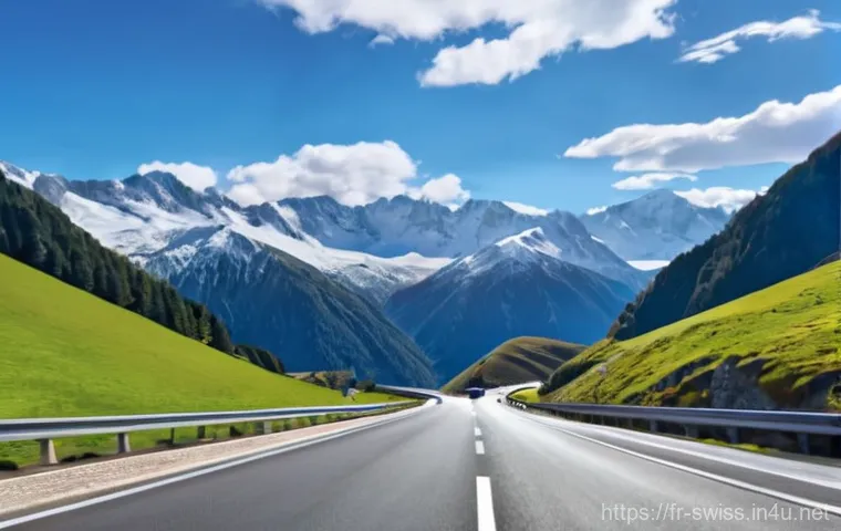 스위스 도로 톨게이트 시스템 - Here are three detailed image generation prompts in English, designed to be suitable for a 15+ audie...