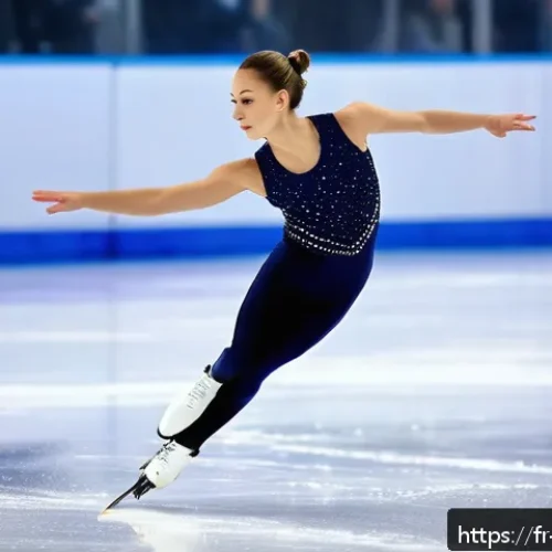 Home 17 스위스 피겨 스케이팅 선수 - A Swiss figure skater performing a dynamic triple jump on pristine indoor ice rink, wearing elegant,...